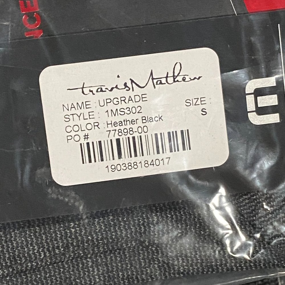 Travis Mathew Men's Golf Polo UPGRADE Heather Black - Picture 2 of 5